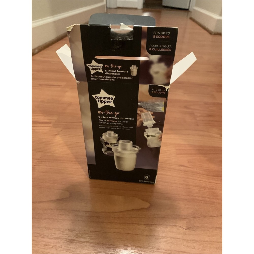 6 Pc Tommee Tippee Infant Baby On The Go Dispensers BPA Free